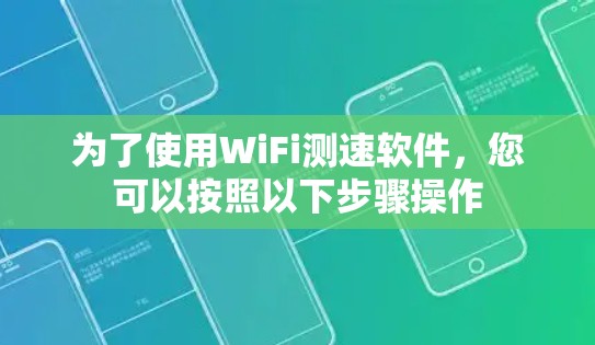 为了使用WiFi测速软件，您可以按照以下步骤操作