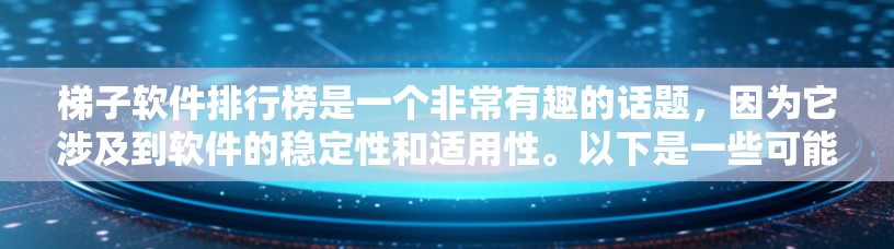 梯子软件排行榜是一个非常有趣的话题,因为它涉及到软件的稳定性和适用性。以下是一些可能的梯子软件排行榜,根据不同的标准和用户需求来推荐 梯子软件排行榜是一个非常有趣的话题,因为它涉及到软件的稳定性和适用性。以下是一些可能的梯子软件排行榜,根据不同的标准和用户需求来推荐
