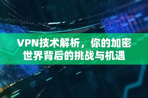 VPN技术解析，你的加密世界背后的挑战与机遇