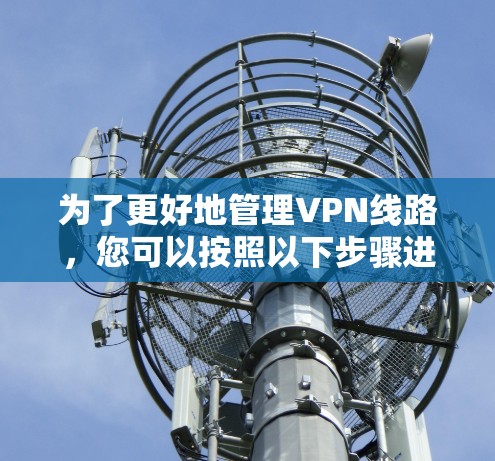 为了更好地管理VPN线路,您可以按照以下步骤进行操作 为了更好地管理VPN线路,您可以按照以下步骤进行操作