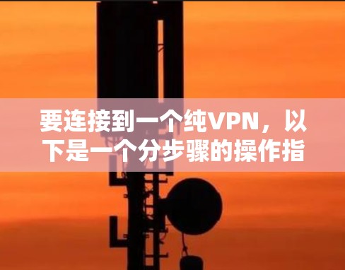 要连接到一个纯VPN，以下是一个分步骤的操作指南