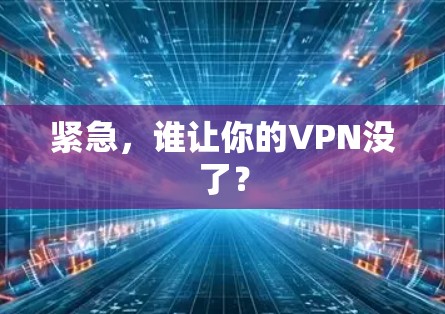紧急，谁让你的VPN没了？
